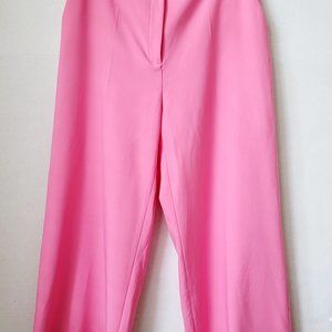 Zara Pink Wide Leg Trouser Pant Size Large